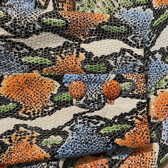 North Beach leather snake print jacket Sz 8 womens - Picture 5 of 6